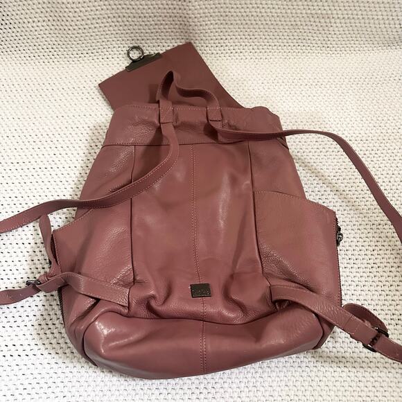 Kooba Margot Lavender Pink Leather Women Backpack Side Zip Read Missing Tassels main image 8